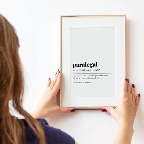 Paralegal Definition Print, Funny Law Office Decor