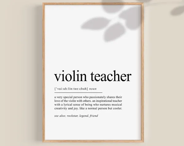 Violin Teacher Gift Music Teacher Art Print