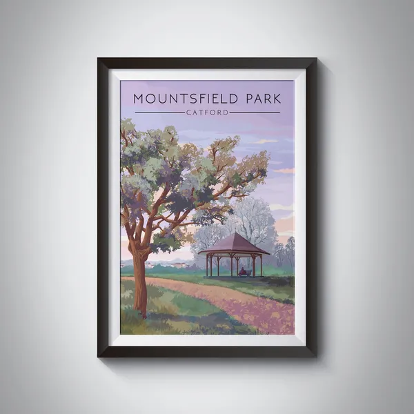 Mountsfield Park Vintage Travel Poster, South East London