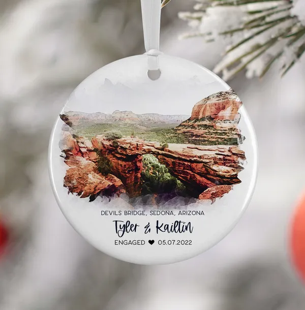 Devils Bridge Sedona Travel Poster, Engagement Gift