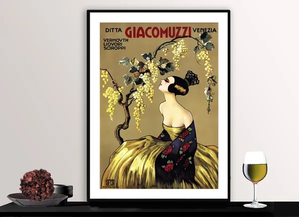 Ditta Giacomuzzi Venezia Vintage Food Drink Travel Poster