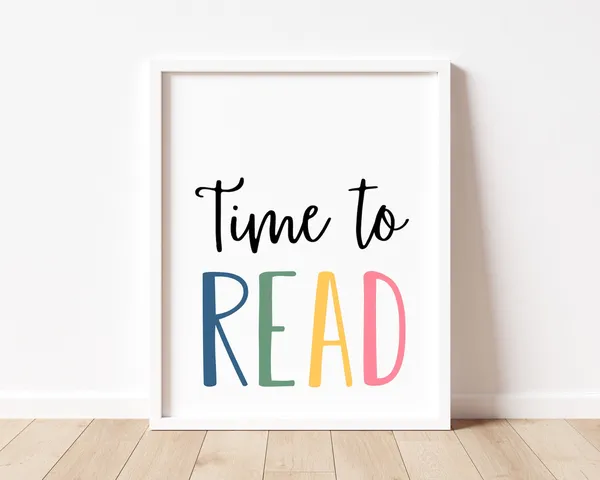 Time To Read Reading Corner Classroom Art Print