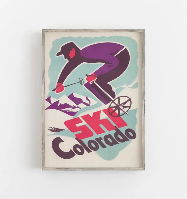 Ski Colorado Vintage Travel Poster Art Print
