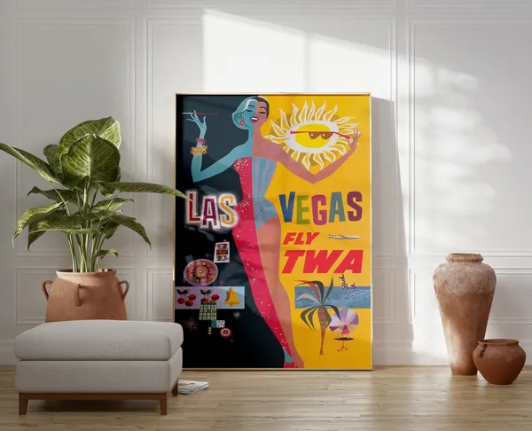 Las Vegas Vintage Travel Poster, Nevada Art Print
