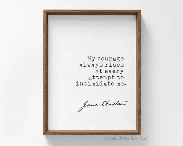 Jane Austen Quote For Book Lovers Art Print