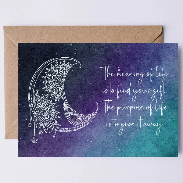 Meaning Of Life Quote, Graduation Card Art Print