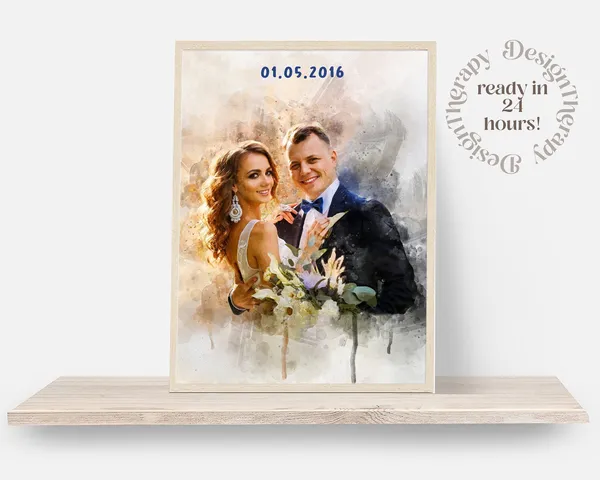 Watercolor Portrait Personalized Art Print
