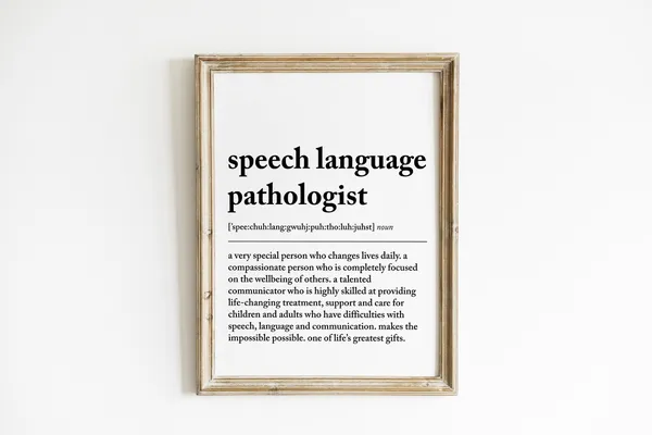 Speech Language Pathologist Definition Poster Print