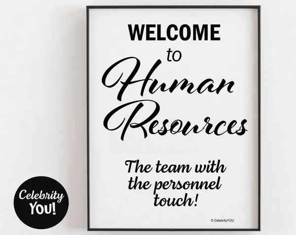 Welcome To Human Resources Office Motivational Poster
