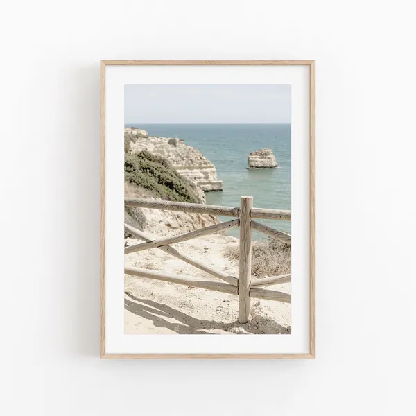 Beach Modern Minimalist Poster Print, Sea Art