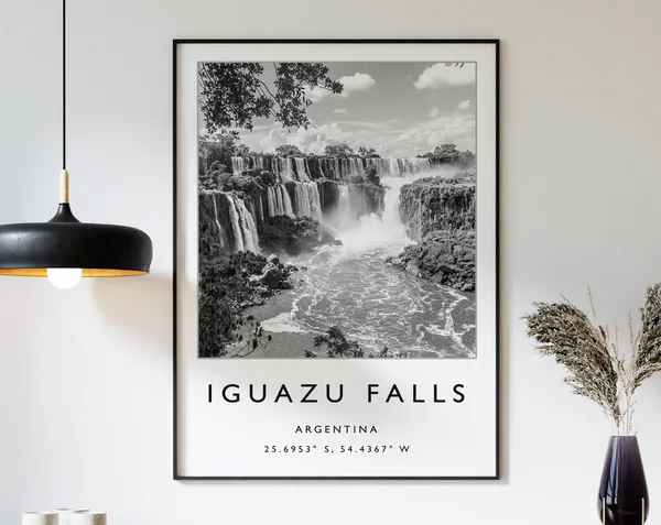 Iguazu Falls Argentina Travel Poster, South America