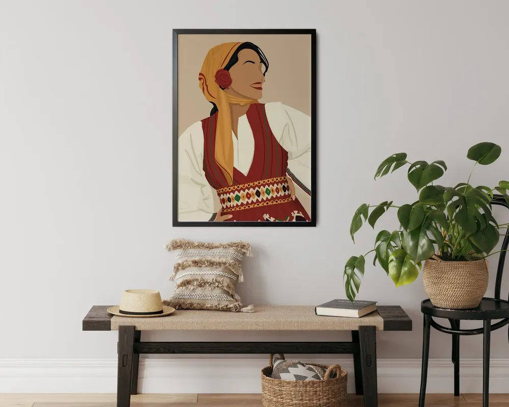 Macedonian Folk Dancers Art Print, Balkan Home Decor - Image 3