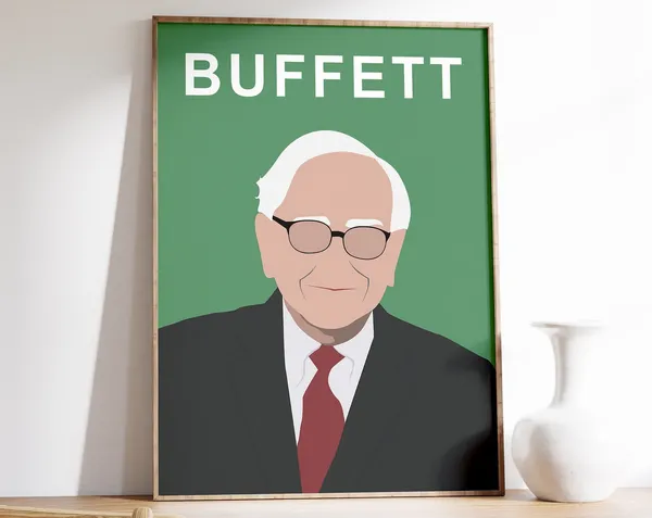 Warren Buffet Stock Market Poster, Capitalism Decor