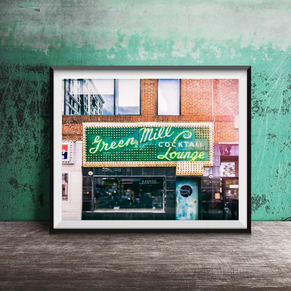 Green Mill Chicago Art Print, Uptown Chicago Travel Poster