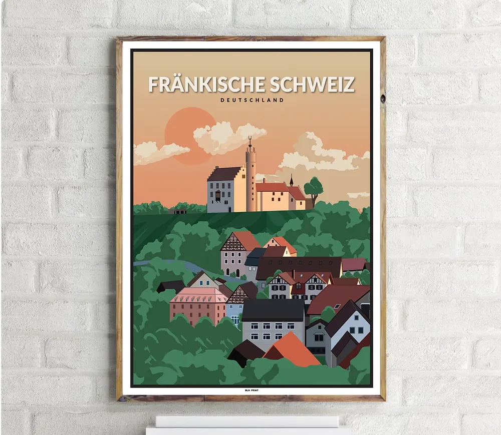 Frnkische Schweiz Vintage Travel Poster