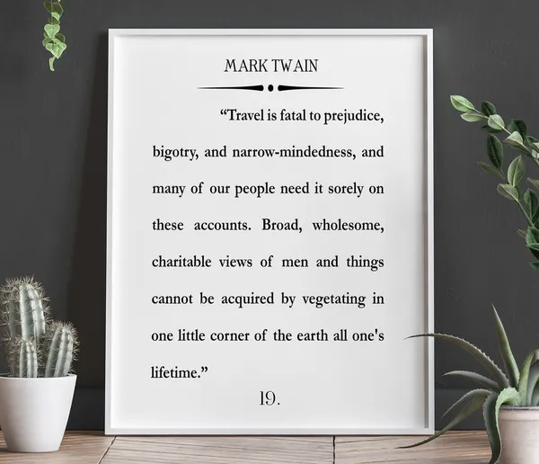 Mark Twain Literary Quote Poster, Book Wall Art