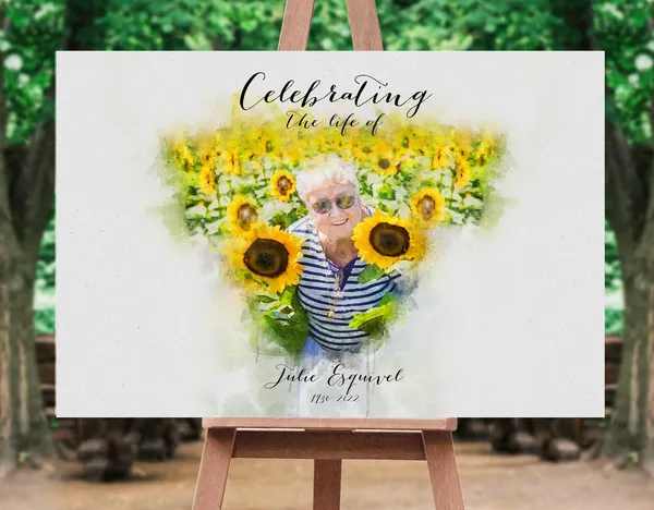 Funeral Welcome Sign, Celebration Of Life Memorial