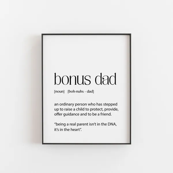 Bonus Day Fathers Gift Dad Definition Poster Print