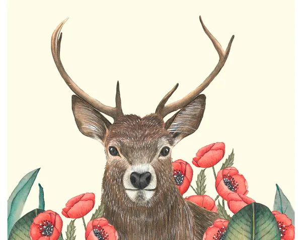 Deer Nursery Decor Baby Animal Art Print