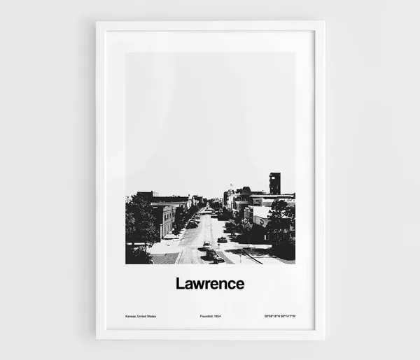 Lawrence, Kansas Massachusetts Street Minimalist Art Print