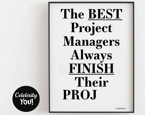Best Project Manager Office Quote Poster