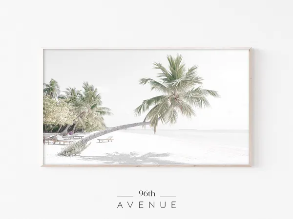 Palm Tree TV Art, Tropical Landscape