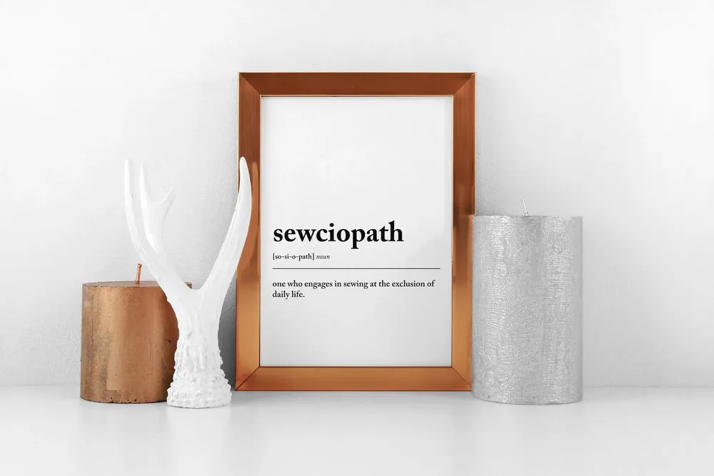 Sewciopath Definition Sewing Lover Gift Art Print - Image 2