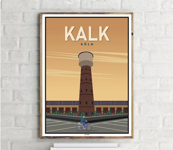 Kln Kalk 1 Vintage Travel Poster