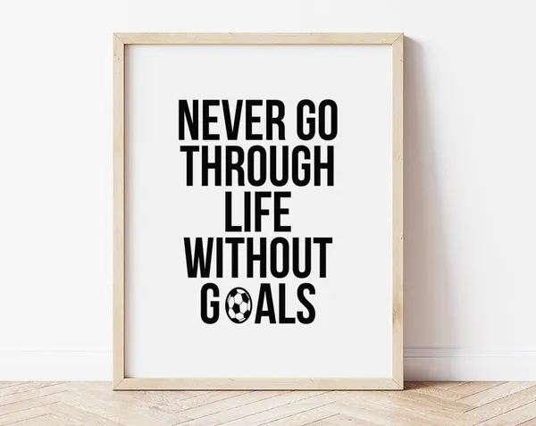 Soccer Motivational Poster, Boys Room Decor