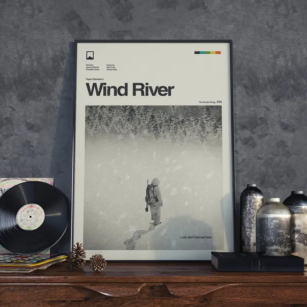 Wind River Inspired Poster, Mid-Century Film Fan