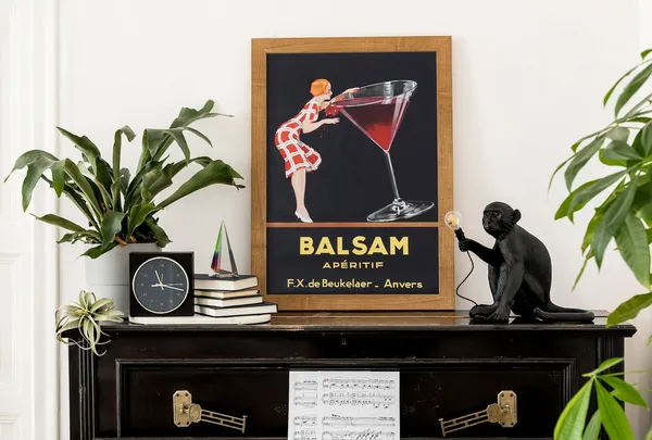 Wine Wall Art, Vintage Woman and Wine Glass Print