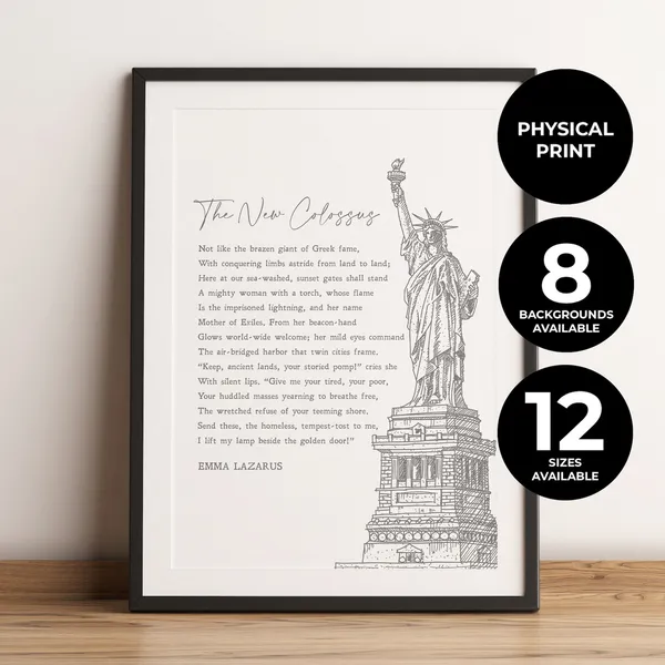 The New Colossus, Statue of Liberty Art Print