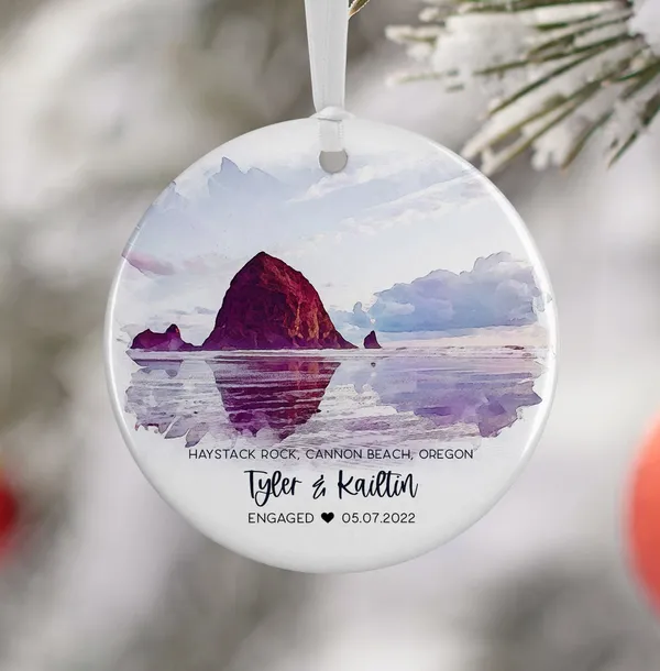 Haystack Rock Oregon Coast Travel Poster