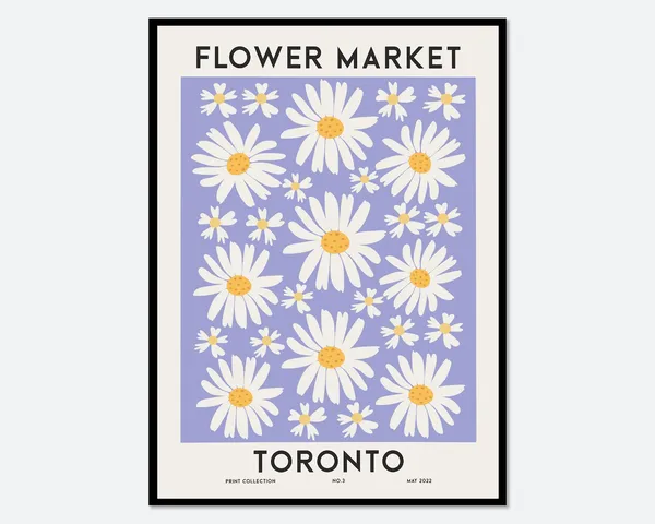 Flower Market Toronto Botanical Art Print