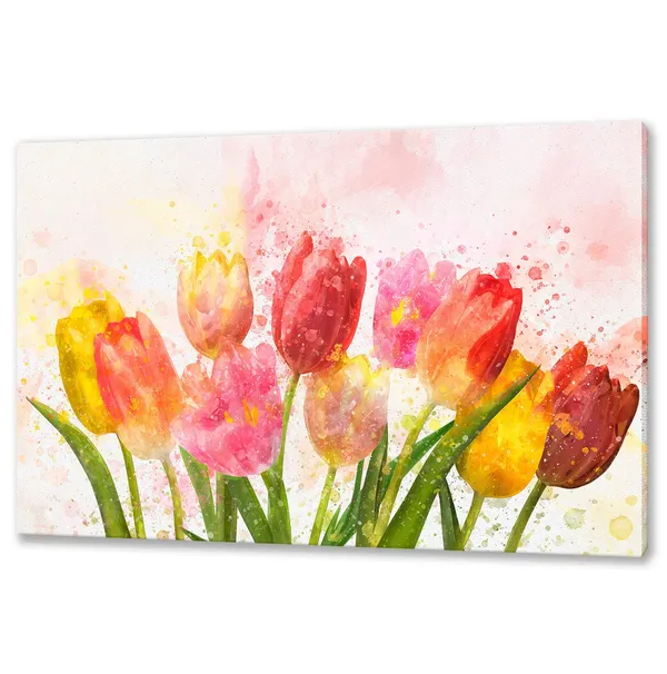Tulips Watercolor Modern Floral Wall Art Print