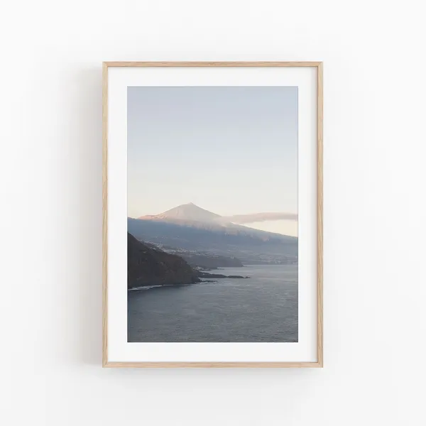 Mountain Print, Modern Minimalist Ocean Poster
