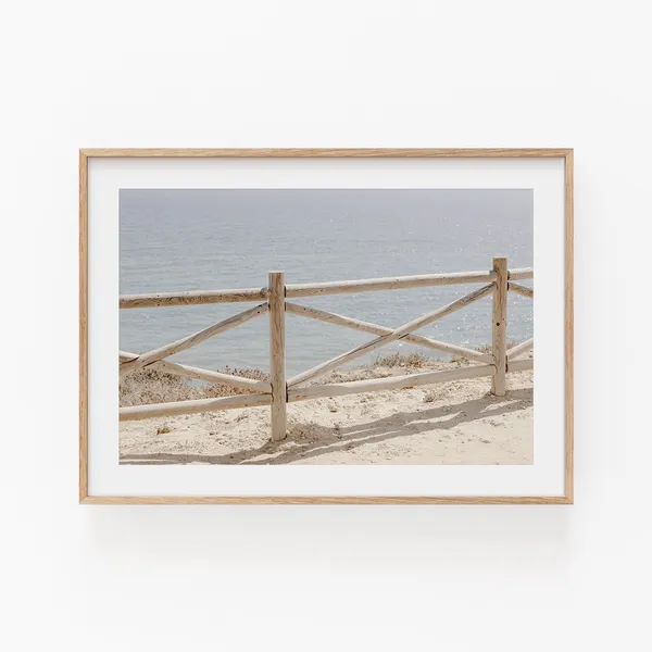 Beach Seashore Seascape Art Print, Coastal Decor