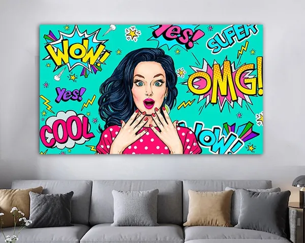 Pop Art Woman Omg Shock, Comic Style Art Print