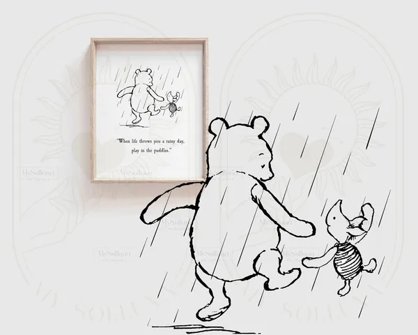 Winnie The Pooh Quote, Vintage Nursery Decor