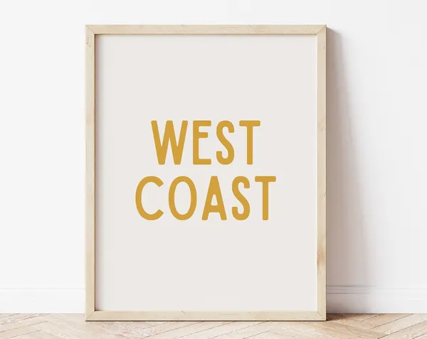 West Coast Coastal Surf Art Nursery Wall Print