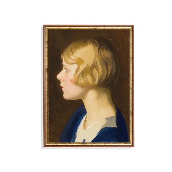 Woman Portrait Vintage Art Print, European Decor
