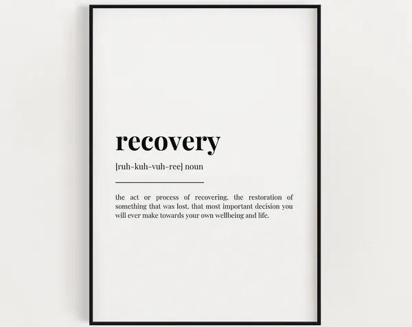 Recovery Definition Quote Art Print