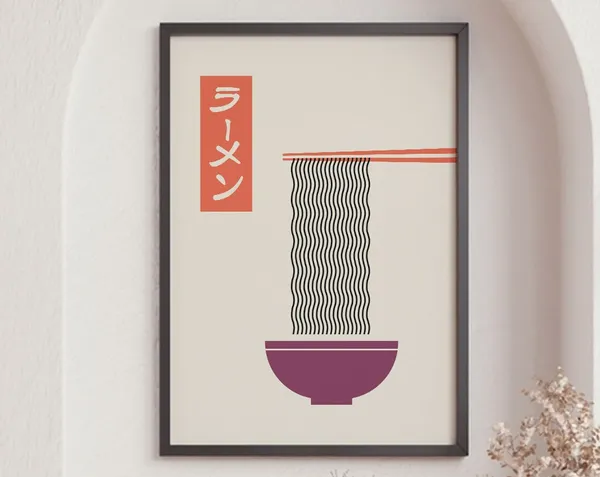 Ramen Noodle Print, Japanese Culture Art Print
