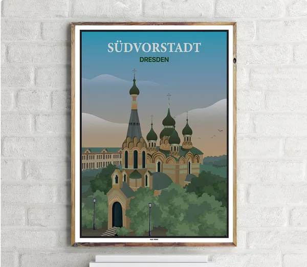 Dresden Sdvorstadt Vintage Travel Poster Print