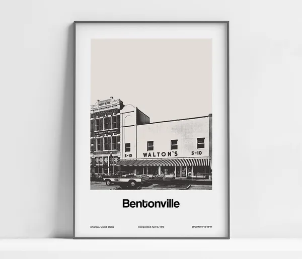 Bentonville Arkansas Minimalist City Art Print