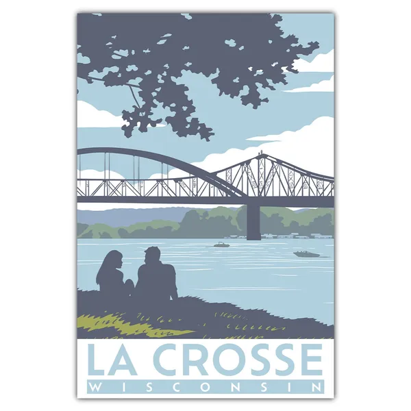 La Crosse Riverside Park Travel Poster