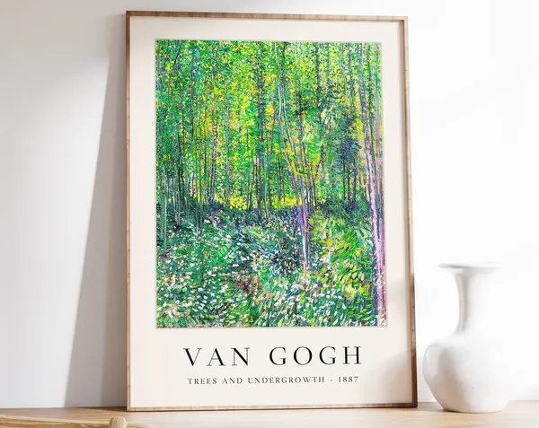 Van Gogh Trees And Undergrowth Art Print