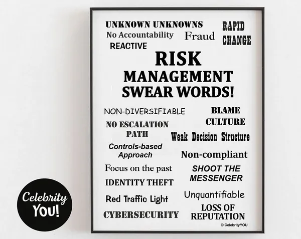 Risk Management Swear Words Humor Art Print
