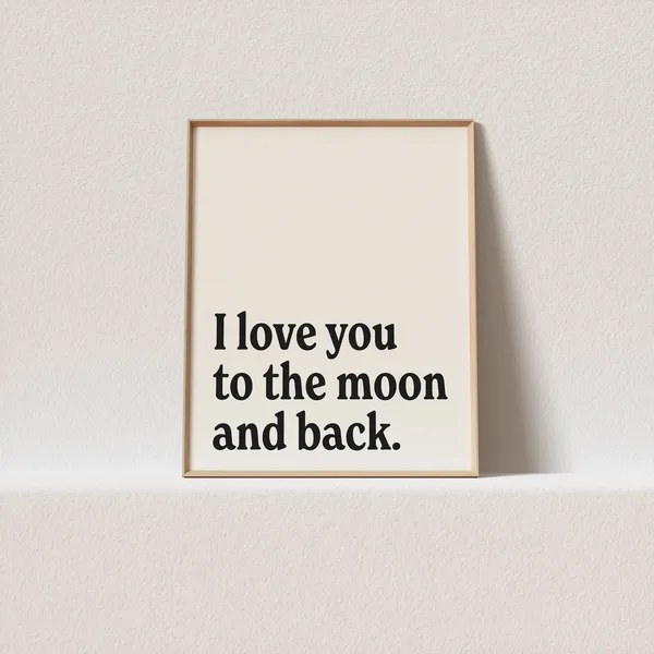 Retro I Love You To The Moon And Back Poster