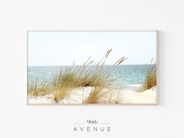 Beach Grass Coastal Art Print For TV Displays